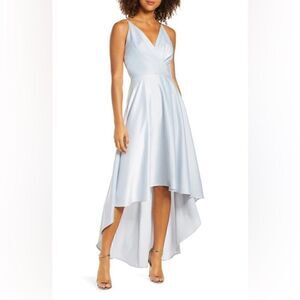 Ivy Surplice High/Low Satin Gown
Chi Chi London